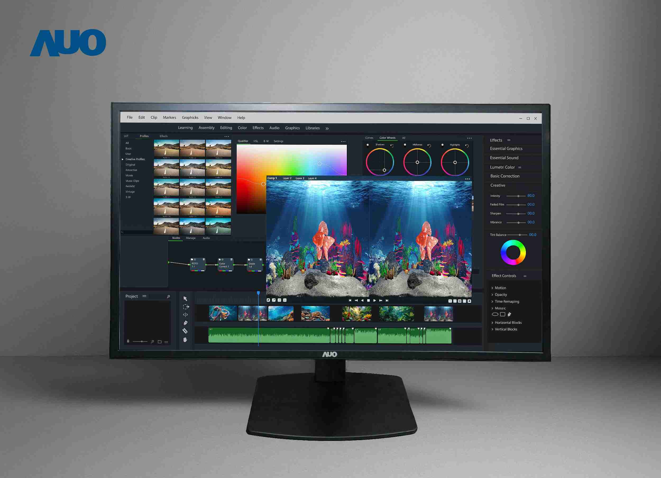 PA直营开发32吋2D/3D专业桌上型显示器，，拥有8K4K超高分辨率，，并以低串扰算法优化3D显示效果，，，搭载自动眼球追踪功能，，能实时调整3D图像，，，进行实时2D与3D无缝共存窗口，，提供图像设计工作者突破二维接口的崭新工作氛围与效率